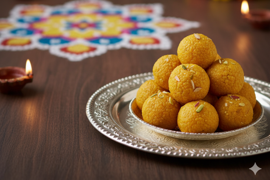 Laddu adalah manisan berbentuk bola yang diperbuat daripada bahan seperti tepung, minyak sapi, gula, bijan dan buah pelaga.