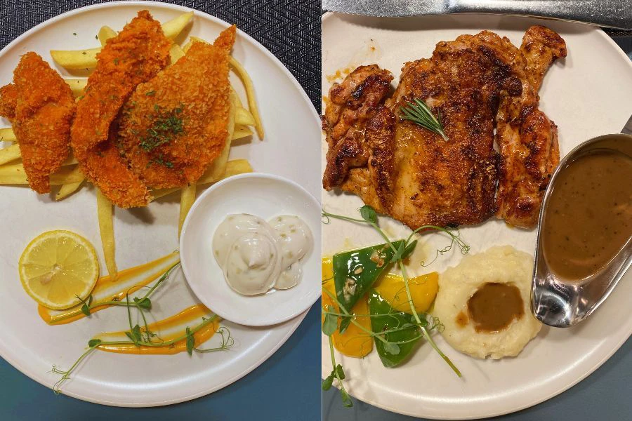 Hidangan Barat disediakan penuh dengan ketelitian menggunakan resipi rahsia membangkit selera.