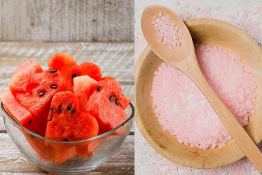 Tembikai dan garam dua bahan baik untuk tubuh.