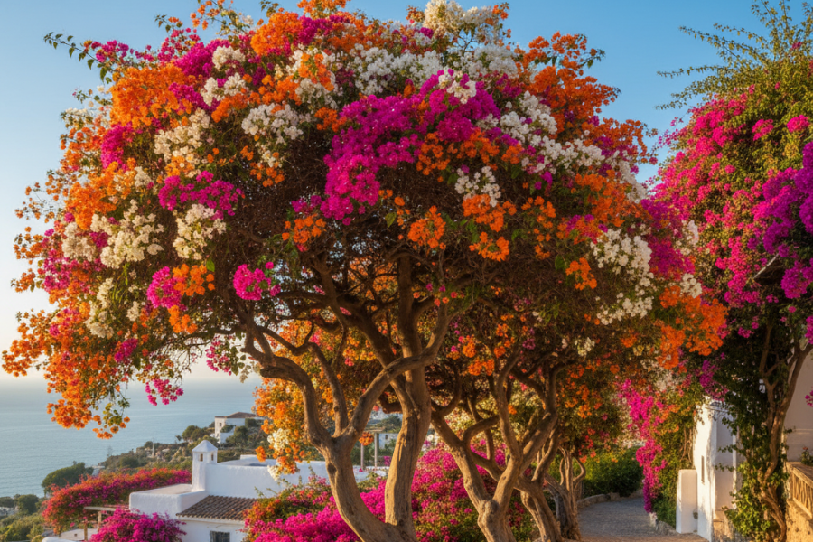 Pokok bougainvillea merupakan simbol keindahan tropika.