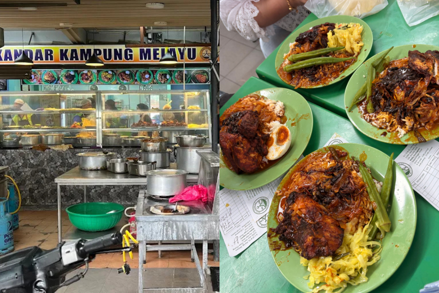 Nasi Kandar Kampung Melayu terkenal dengan kesedapan kuah kari yang padu.