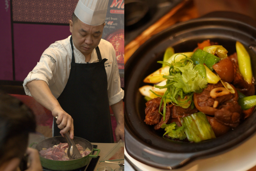 Menu Itik Rebus Gaya Minnan disediakan oleh Ketua Chef Dapur Cina, Chef Lou memberikan rasa halia cukup berani dan aromatik.