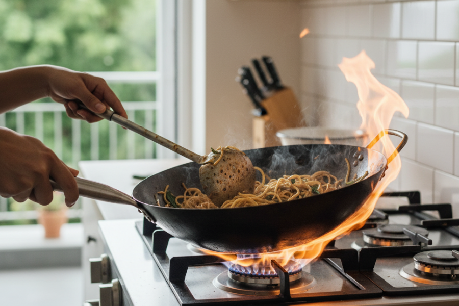 Aroma asap menambahkan rasa sedap pada hidangan.