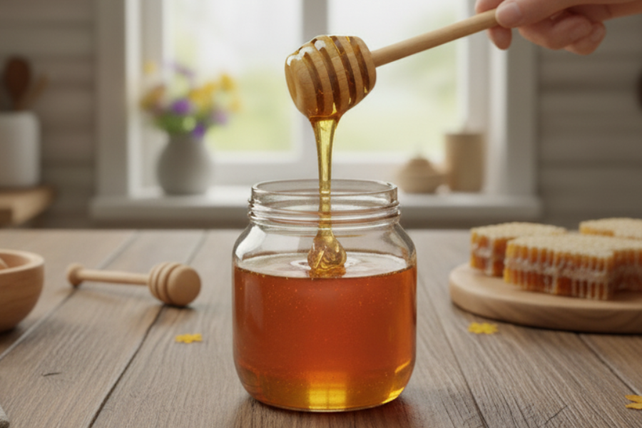 Madu menambahkan rasa pedas pedas manis.