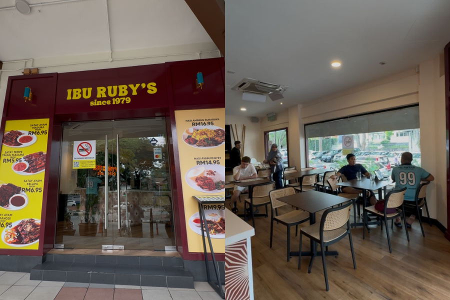 Ibu Ruby's menyajikan hidangan autentik Indonesia.