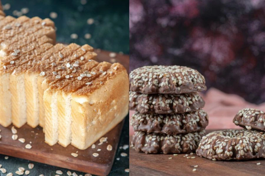 Kebanyakan menu pastri Asia menggunakan bijan sebagai pembangkit selera.