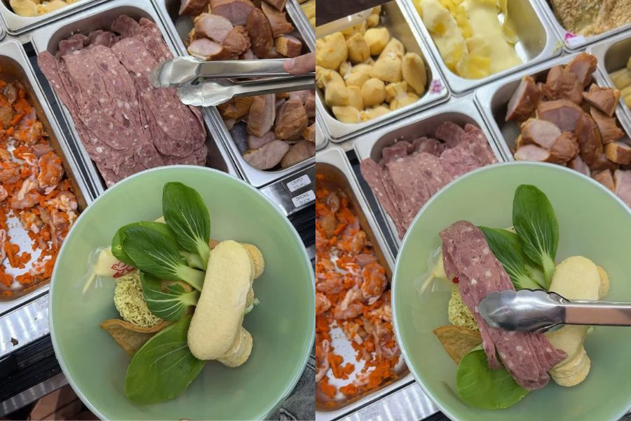 Pelanggan boleh memilih apa-apa bahan dan harga akan ditimbang mengikut gram.