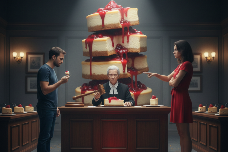 Wanita itu kecewa selepas suaminya menghabiskan sepotong cheesecake yang disimpan tanpa memberitahunya.