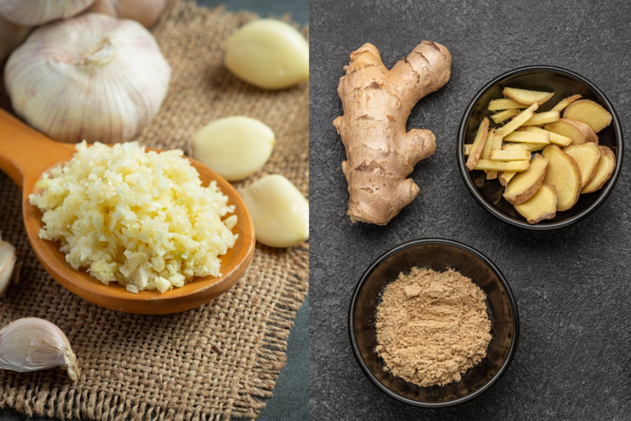 Campuran halia, bawang putih dan serai membantu mengekalkan kesegaran masakan.