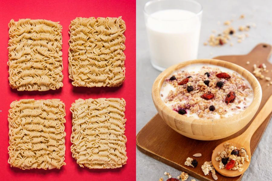 Mi segera, bihun segera, oat kering dan sup antara pilihan yang mudah disediakan ketika musim hujan.