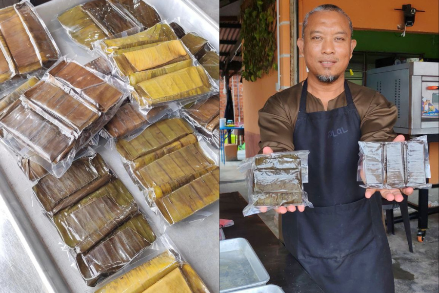 Pemilik Burasak Rumah Melaka turut menjual burasak dan lepat lui dalam bentuk sejuk beku.