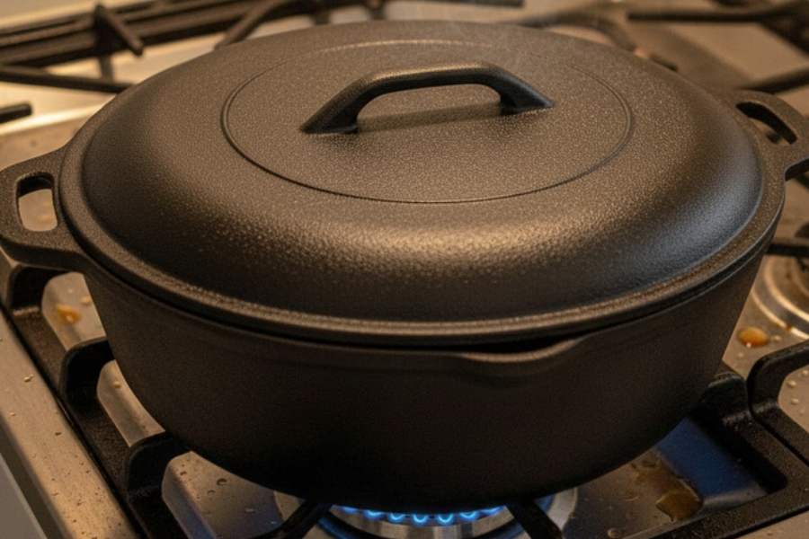 Tutup periuk dan biarkan air mendidih selama 10 minit.