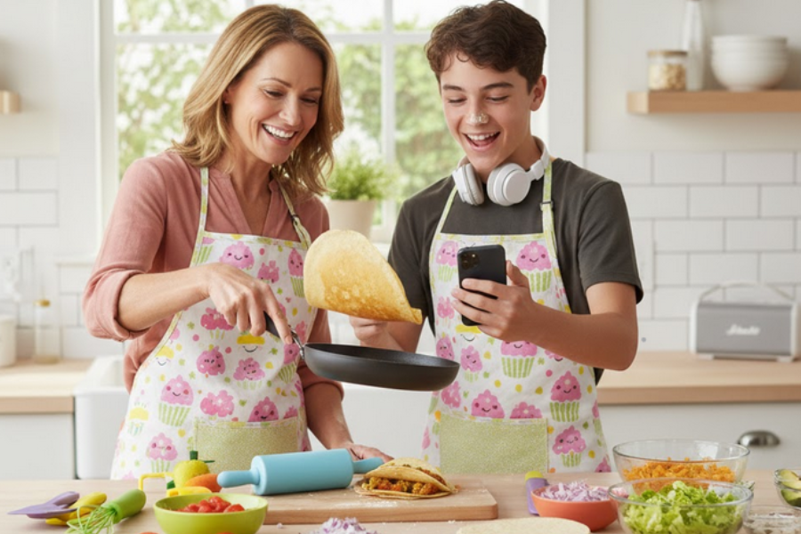 Tarik perhatian anak lelaki untuk bersama-sama lakukan kerja dapur dan memasak.