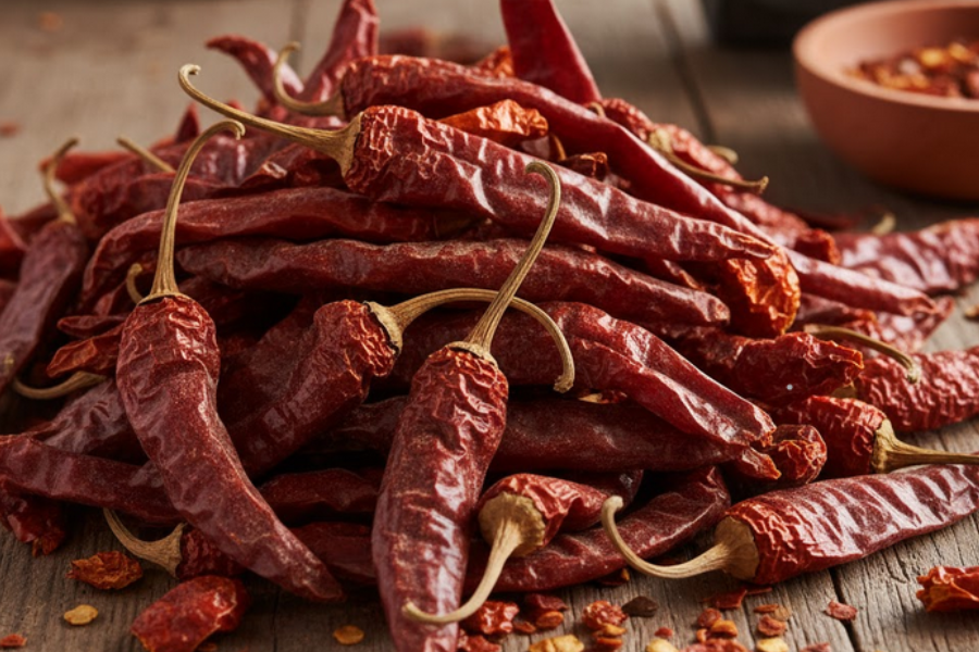 Cili kering antara bahan utama untuk menghasilkan resipi masak sambal kering.