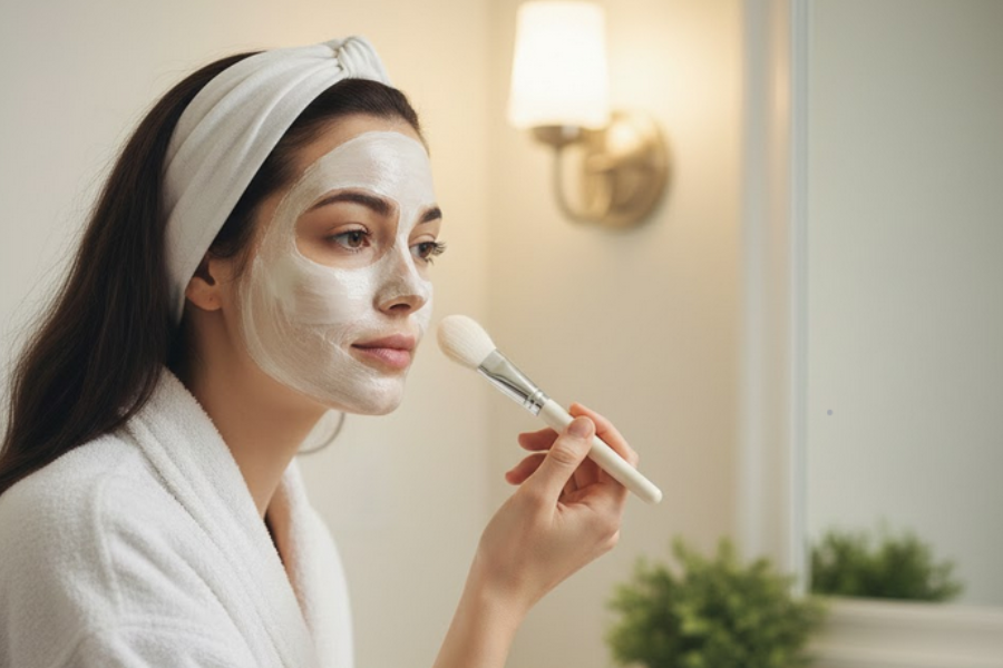 Sapu sekata pupur dan biarkan kering selama 20 minit.