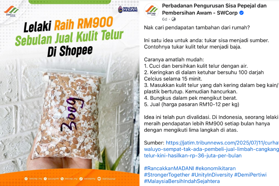 Perkongsian SWCorp di laman Facebook: