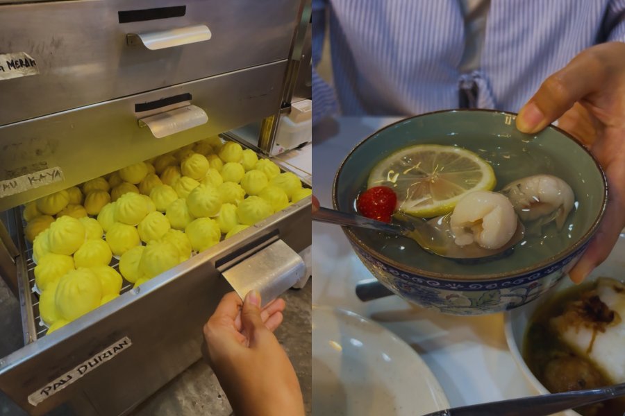 Snek dan pencuci mulut disini disediakan mengikut 'Chinese-style'.