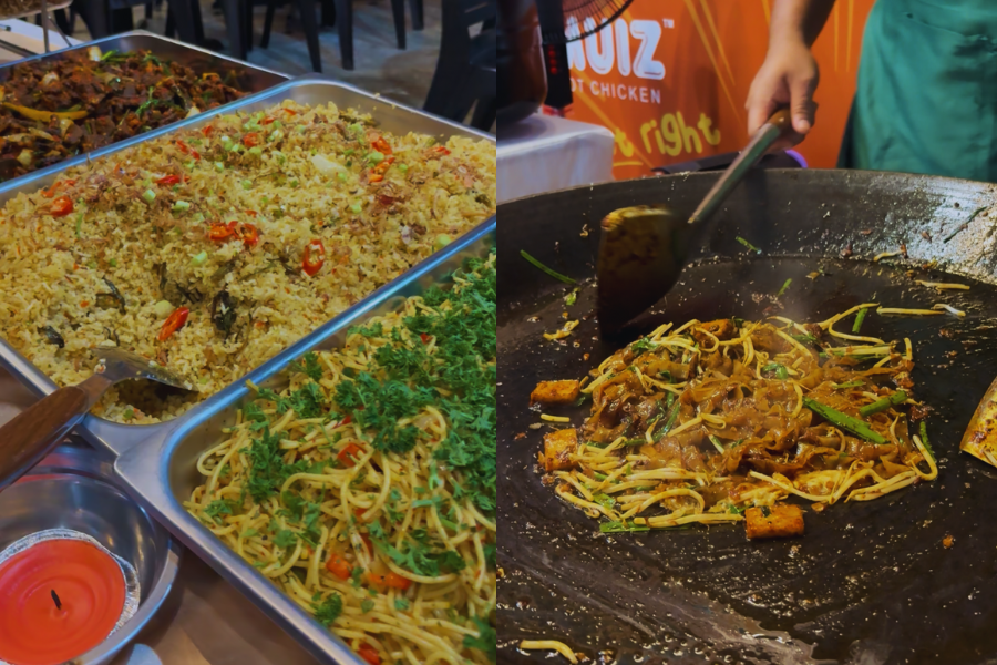 Hidangan berat di sini dihidang panas-panas kepada pengunjung.