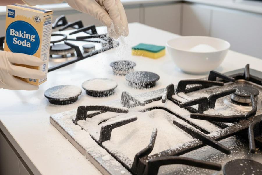 Tabur soda bikarbonat.