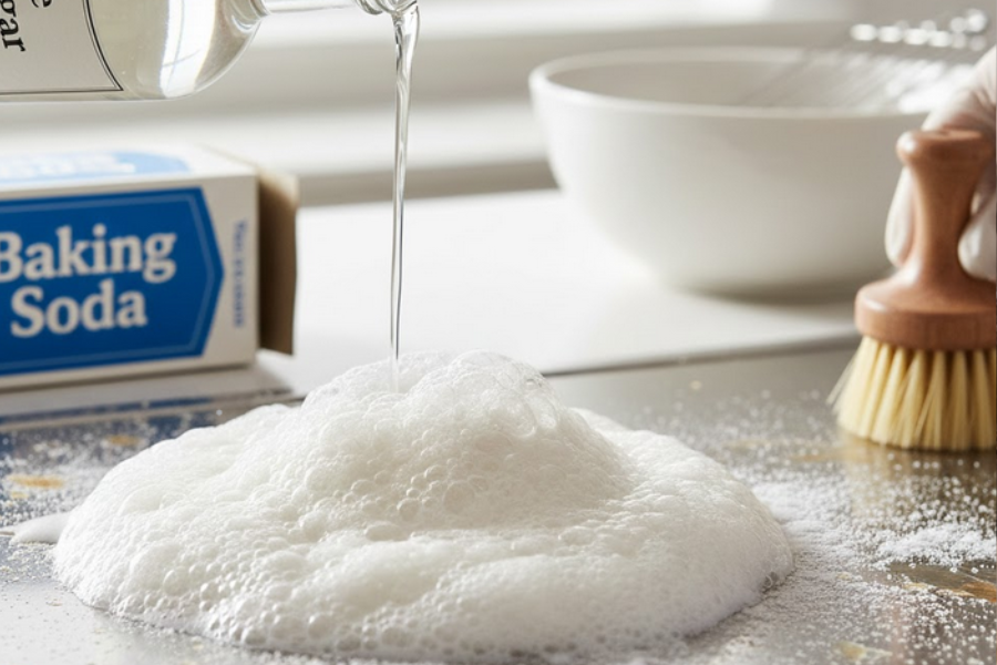 Biarkan kedua bahan bertindak.