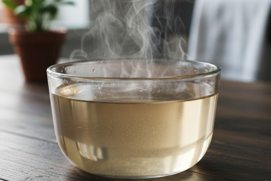 Bilas tangan dengan air suam lebih lembut pada kulit. 