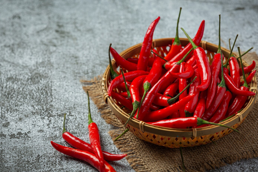 Capsaicin melekat pada kulit boleh menyebabkan rasa panas.