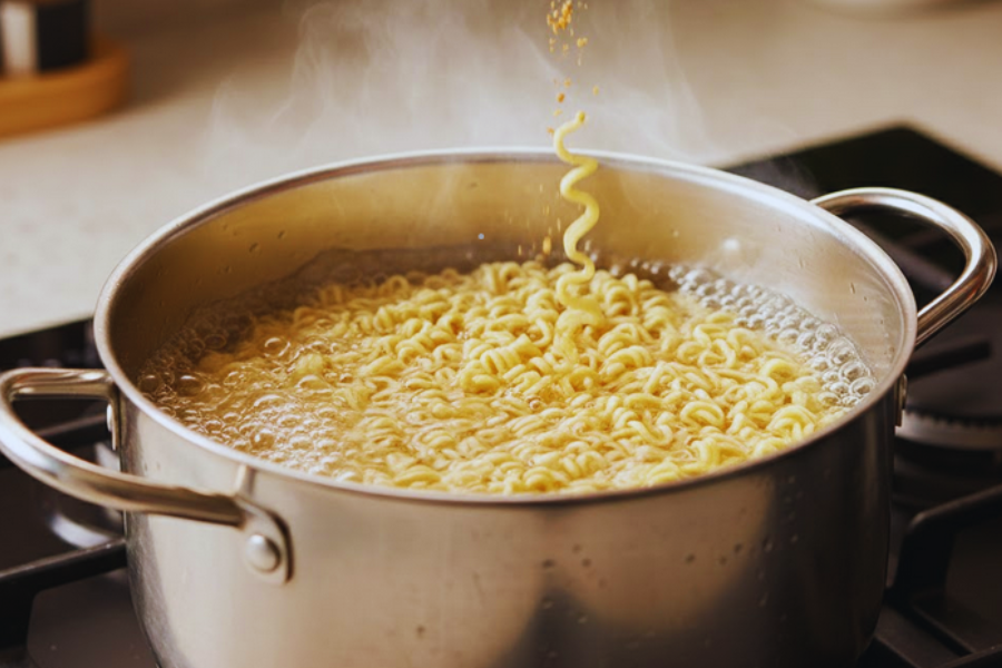 Mi segera bahan utama digunakan untuk menu istimewa ini.