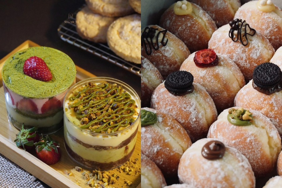 Antara hidangan yang ditawarkan di Sugar And I ialah Petite Misu dan Bomboloni dengan pelbagai rasa.