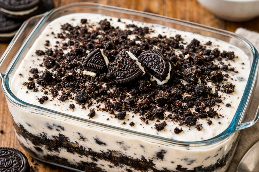 Kombinasi aiskrim lembut menambahkan lagi kelazatan dan lemak manis.