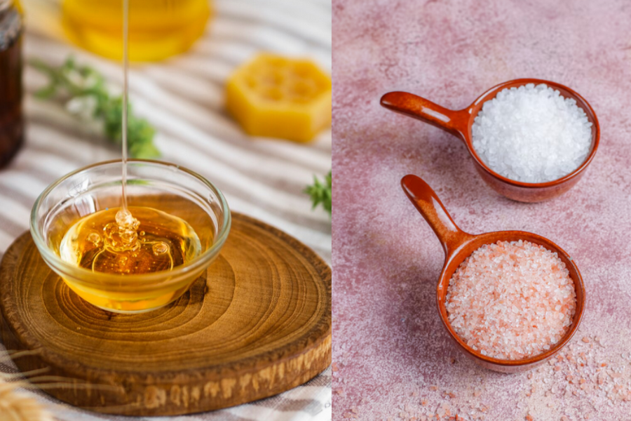 Madu dan garam dapat merangsang badan untuk lebih relaks.