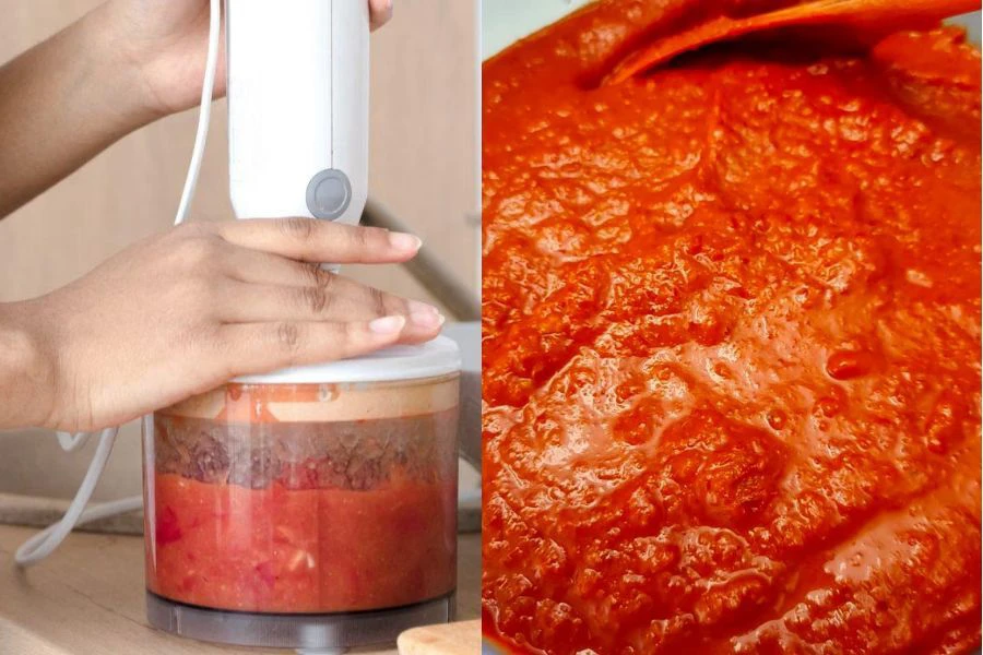 Cili dikisar bersama minyak akan menghasilkan warna yang cantik.