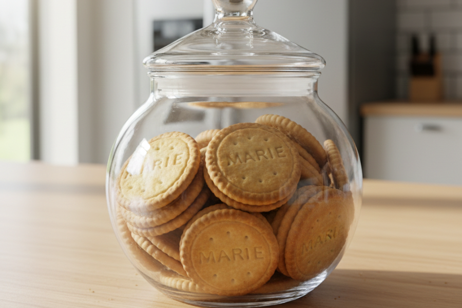 Biskut Marie hasilkan kuah pasembur yang tak kalah hebatnya dari segi rasa.