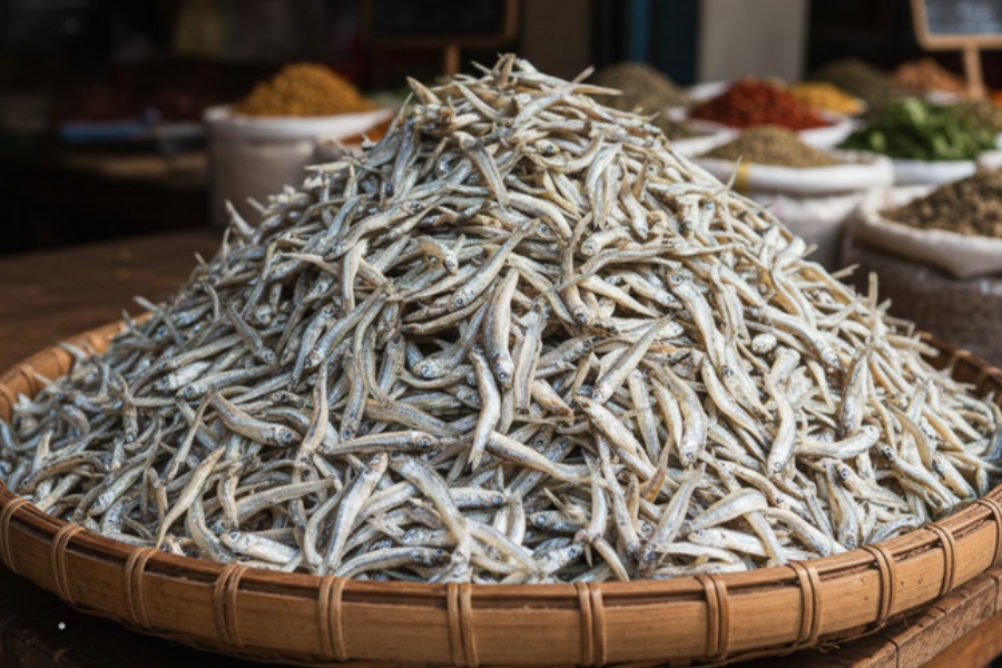 Ikan bilis yang melalui proses pengeringan baik akan tahan lebih lama.