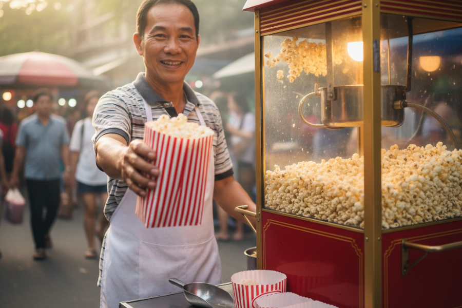 Bertih jagung pernah dianggap snek murah dan boleh diperolehi di mana sahaja.