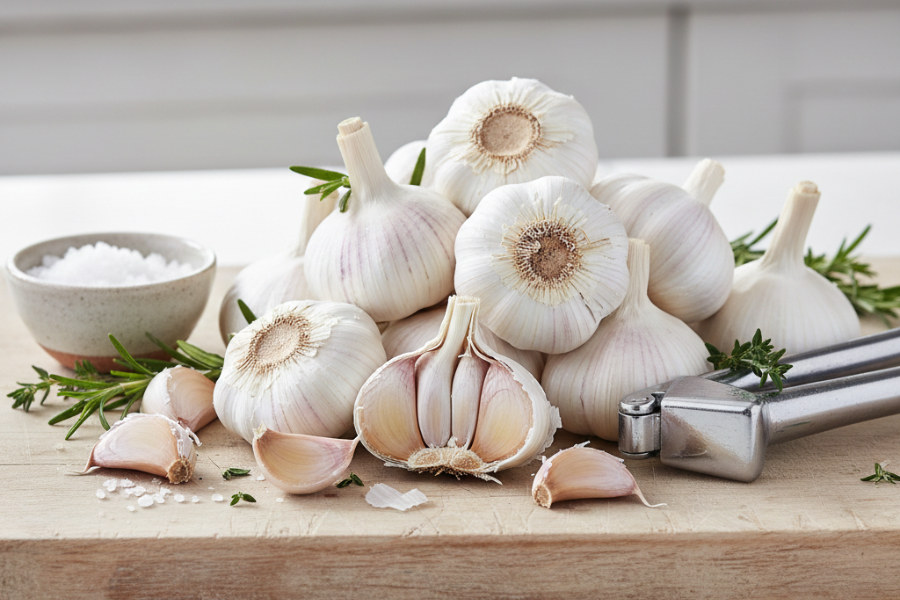 Guna bawang putih segar dan tidak berkulat.