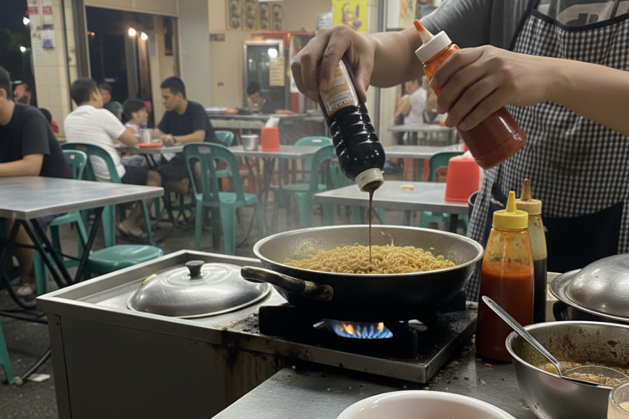 Penambahan perencah tambahan menjadikan mi segera lebih sedap.