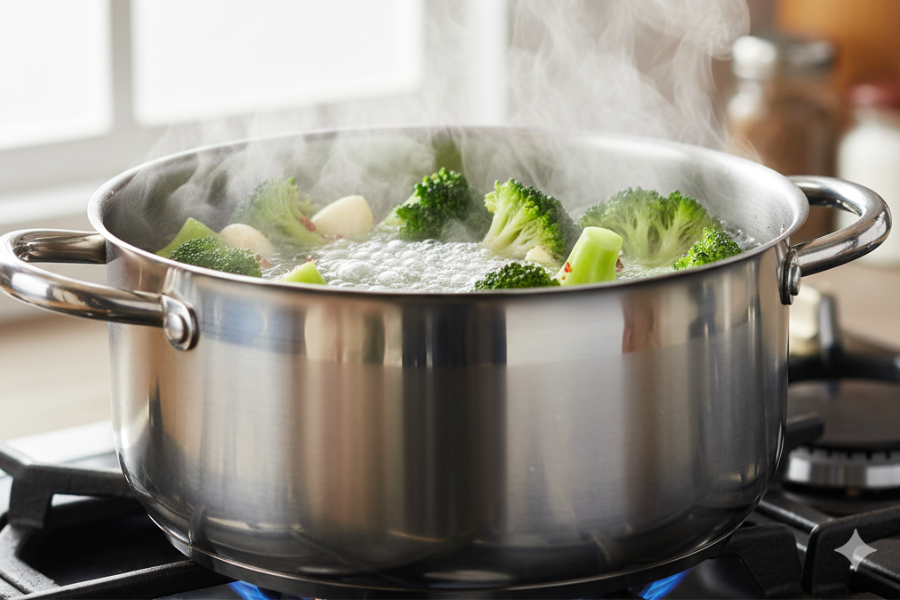 Merebus terlalu lama boleh merosakkan enzim brokoli.