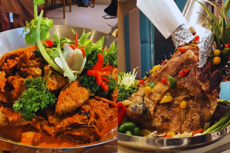 Menu bufet disediakan AnCasa Hotel & Resort juga tidak kurang hebat.