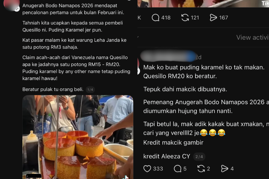 Luahan hati individu tersebut di laman Threads.