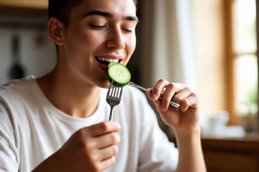 Timun dapat mengurangkan beban penapisan buah pinggang kerana tinggi kandungan air.