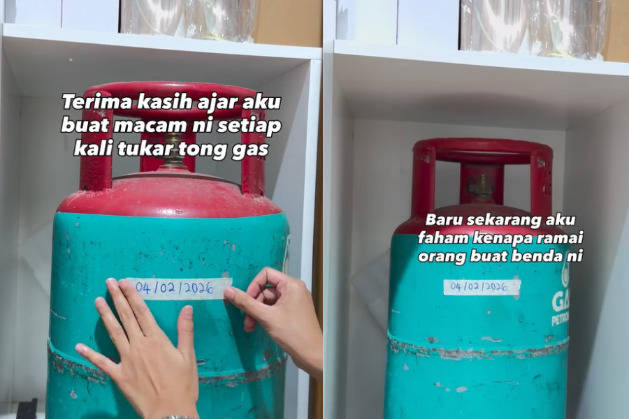 Wanita ini kongsi pengalaman peribadi meletakkan tarikh pada tong gas di rumahnya.