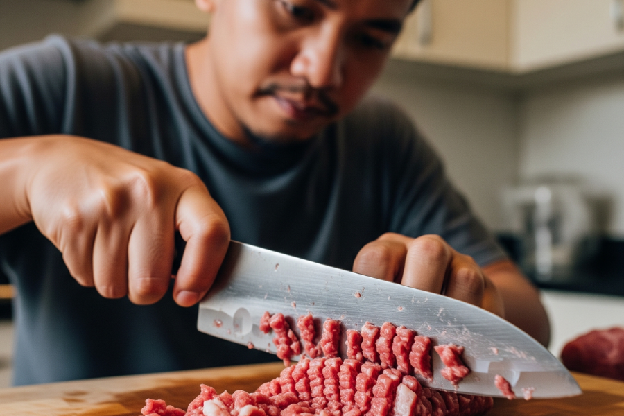 Enggan merisikokan diri dan anaknya, pengguna Threads itu sanggup membeli daging segar dan memproses sendiri daging cincang.