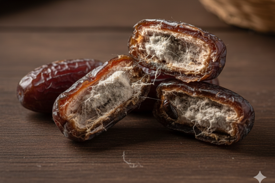 Kurma yang disimpan di tempat yang bersih dan sejuk biasanya boleh bertahan sehingga dua tahun.