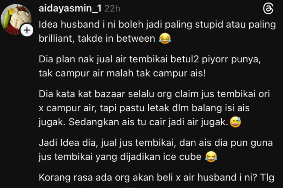 Hantaran perkongsian yang dimuat naik itu tidak disangka mendapat sambutan ramai.