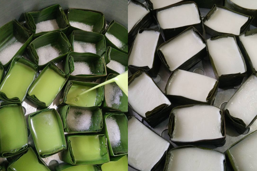 Kuih limas diperbuat daripada tepung gandum.