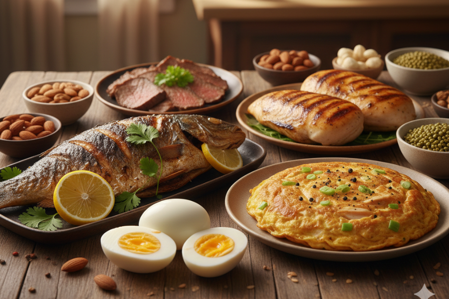 Protein membantu mengawal rasa lapar dan menjaga otot daripada cepat lesu.