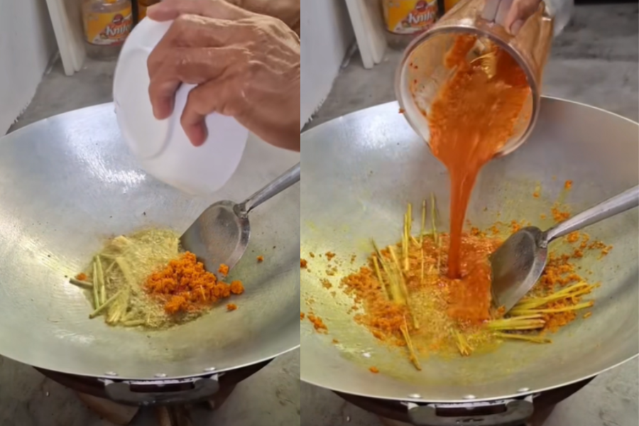 Perkongsian resipi rendang daging Kuala Pilah di laman Tiktok milik nenek tersebut.