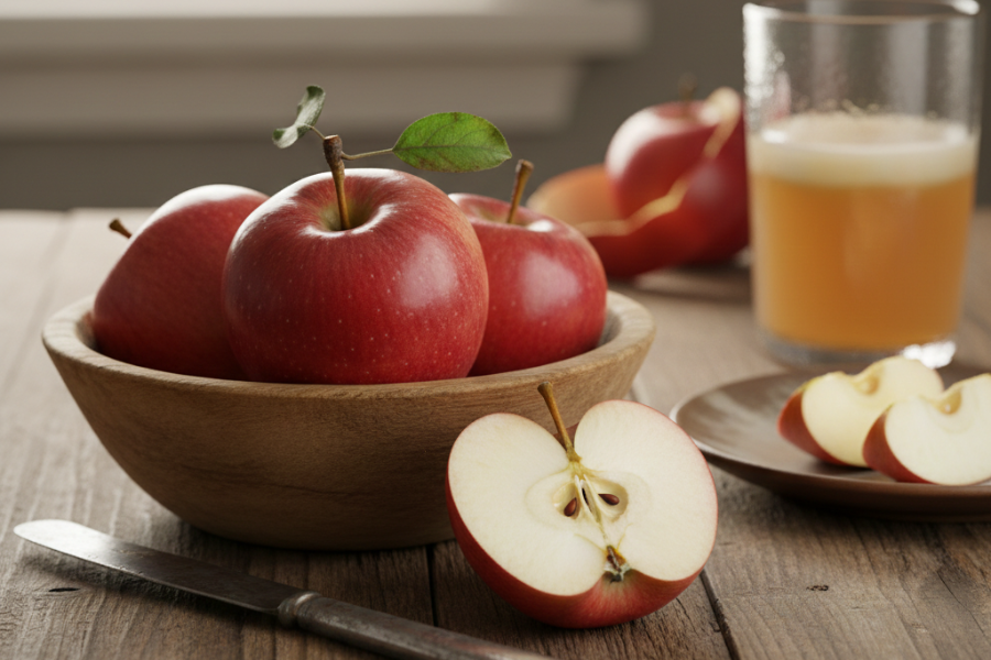 Epal kaya serat yang bagus untuk usus. 