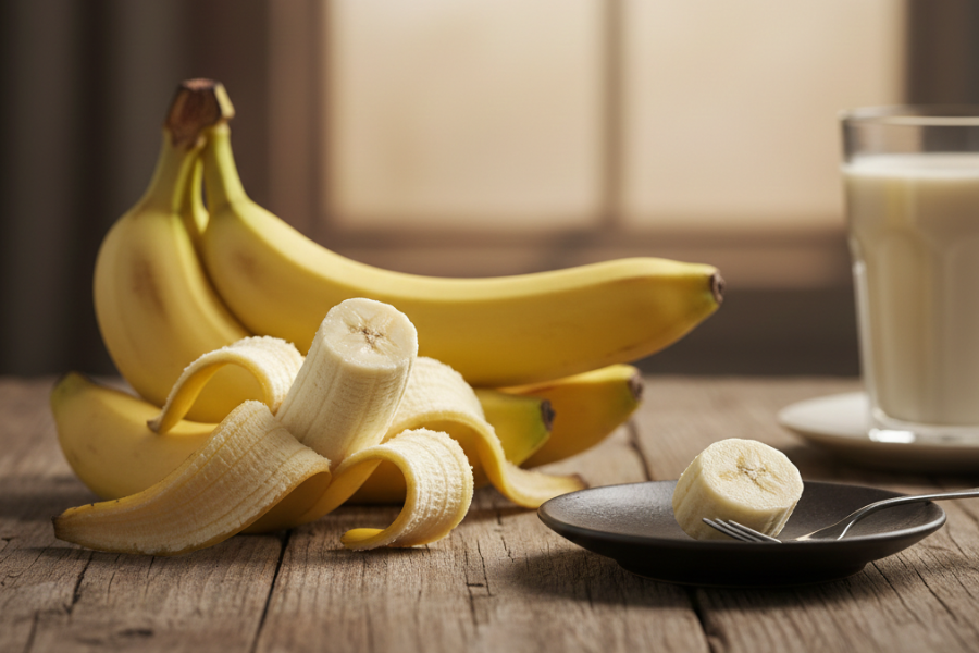 Mineral dalam pisang boleh mengganggu perut kosong.