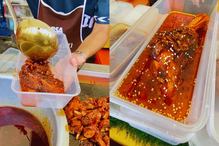 Lambshank dimasak dengan rempah ratus memberikan kepedasan sempurna.